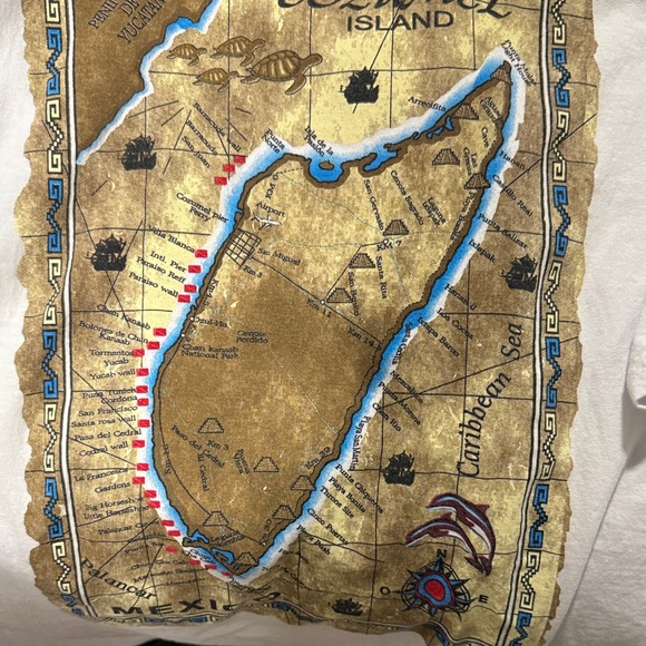 White Cozumel Island Graphic T-Shirt - Picture 3 of 4